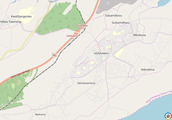 Map location of Esikhawini